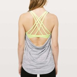Lululemon Slay The Studio 2 in 1 Tank w Built In Strappy Sports Bra Hot Yoga Top